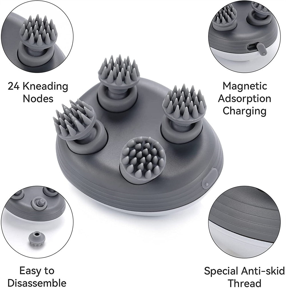 Electric Cat Massager Body Scalp Head Hair Relax Shoulder Neck Deep Tissue Health Care Massage Kneading Vibrat Device Relax Body